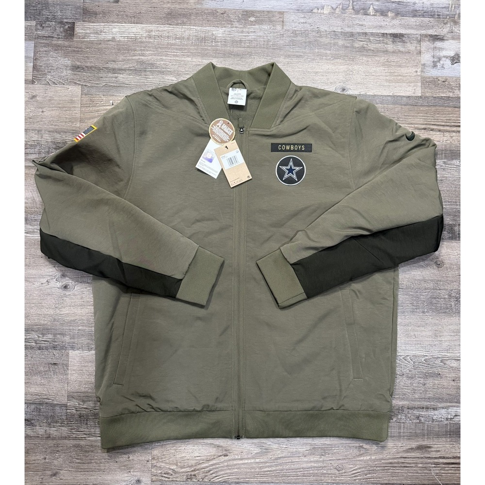 Nike 2025 Dallas Cowboys Salute to Service Bomber Jacket Army Green IH5787-222